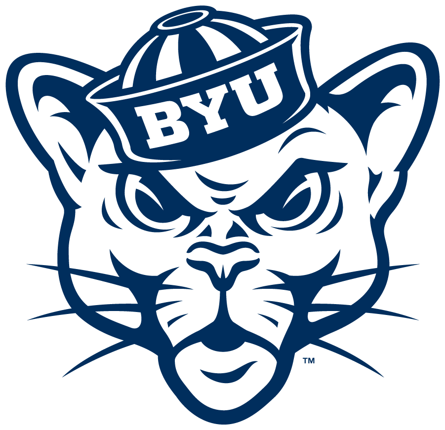 Brigham Young Cougars 2014-Pres Secondary Logo v2 DIY iron on transfer (heat transfer)